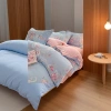 Wholesale of pure thickened brushed cotton bed four-piece sets, skin-friendly twill cotton dormitory three-piece sets, washed cotton bed sheets and duvet covers Application Scenario